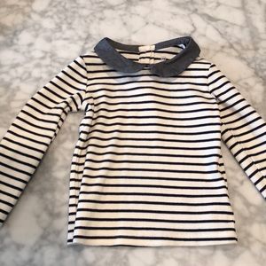 Peter Pan collared thermal top